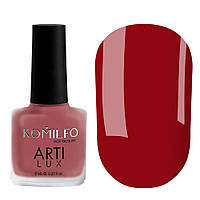 Лак для нігтів Komilfo ArtiLux 021 (темно-червоний, емаль), 8 мл