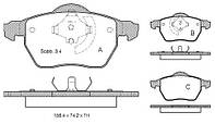 Тормозные колодки дисковые AUDI A4 B5 (8D2) 1994-2005 г.