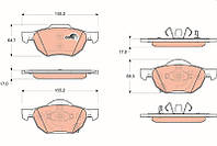 Тормозные колодки HONDA ACCORD (CF) 1997-2012 г.