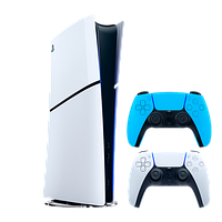 Набір Консоль Sony PlayStation 5 Slim Digital Edition 1TB White Новий + Геймпад Бездротовий DualSense Ice Blue