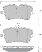 Тормозные колодки дисковые MERCEDES-BENZ CLK (A209) 2000-2011 г.