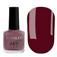 Лак для нігтів Komilfo ArtiLux 023 (бордовий, емаль), 8 мл