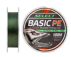 Шнур Select Basic PE 150m (темн-зел) 0.18 мм 9.9 кг