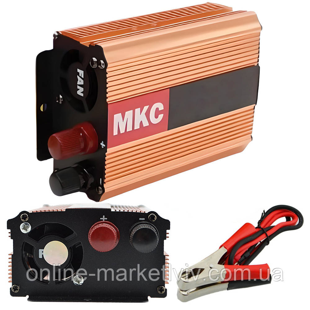 Інвертор напруги 500W AC/DC 12V SSK / Автомобільний перетворювач напруги / Інвертор для підзарядки, фото 1