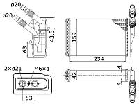 Радиатор отопления NISSAN KUBISTAR (X76) / RENAULT KANGOO (FC0/1_) 1997- г.