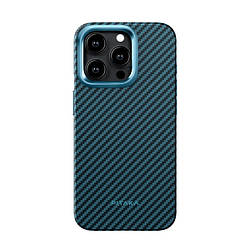 Чохол Pitaka iPhone 15 Pro Case with MagSafe Black/Blue (KI1508PPA)