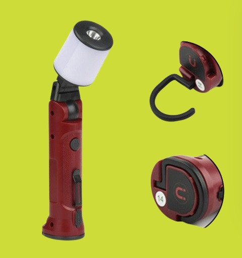 Ліхтар WORKLIGHT-72-XPE (10 W, 350 Lumen, Li-Ion акумулятор, поворот 180º+180º, затискач, гак, магніт, ЗУ Type-C)