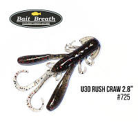 Приманка Bait Breath U30 Rush Craw 2.8" (7шт.) - #725 GreenPumpkin/Gold/Red