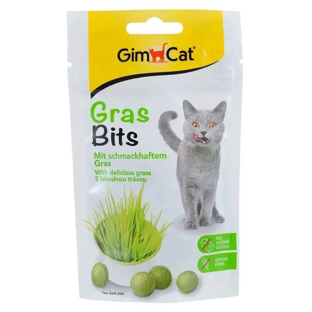 Ласощі для кішок GimCat Gras Bits 40 г трава