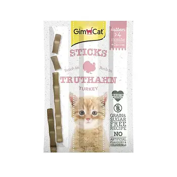 Ласощі для кошенят GimCat Kitten Sticks 3 шт / 3 г індичка