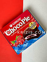 Чокопай ChocoPie Orion Raspberry&Blueberry шоколадное печенье 360гр 12шт.(Вьетнам) NEW 2024!