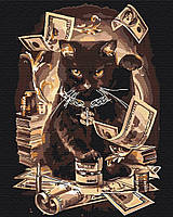 Картина по номерам "Денежный кот", в термопакете 40*50см, ТМ Brushme, Украина