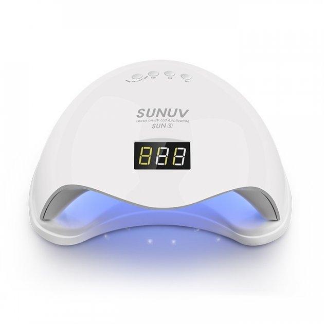 Ультрафіолетова лампа для сушки нігтів SUNUV SUN 5 PLUS 48W WHITE UV/LED для полімеризації