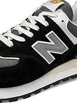 Чоловічі кросівки New Balance PRM Classic Gray White Beige Reflective Взуття Нью Беланс Классік чорні замшеві рефлектив демісезон, фото 4
