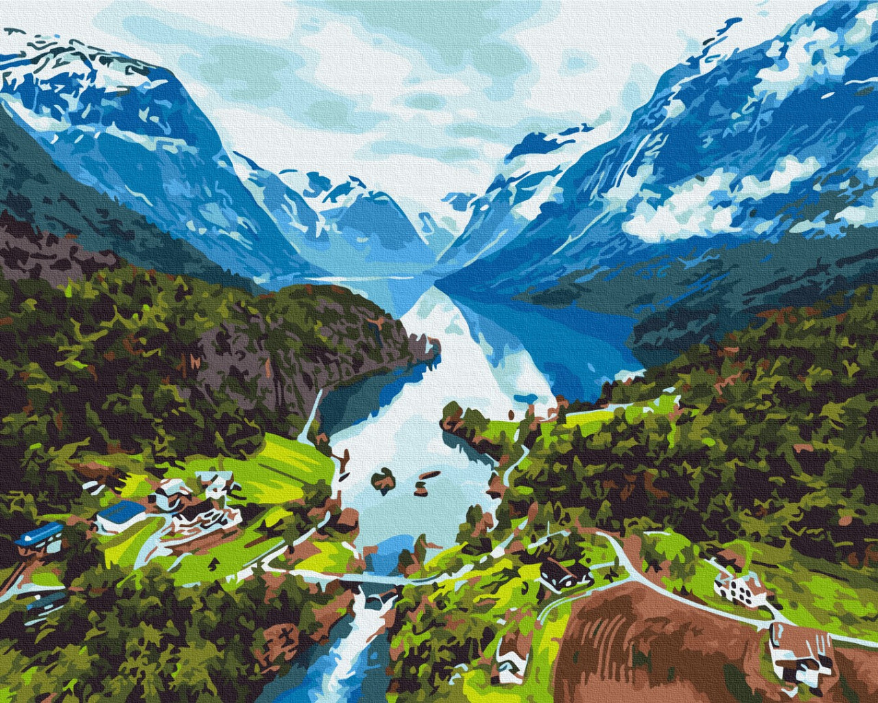 Картина за номерами Альпи, в термопакете 40*50см, ТМ Brushme, Украина