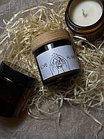 Ароматизированная свеча с ароматом "Магнолия и пион" из соевого воска (100мл) с деревянной крышкой