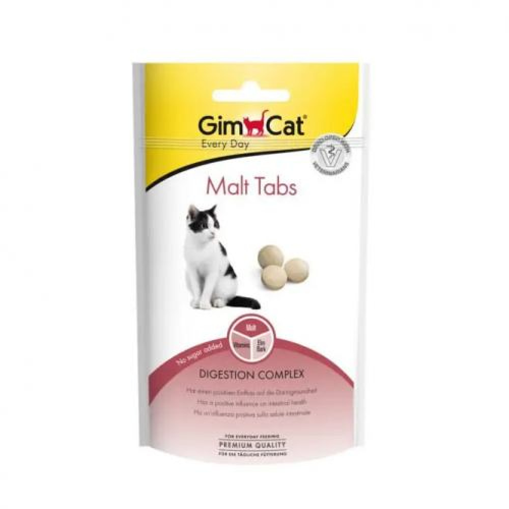 Ласощі для кішок GimCat Every Day Malt Tabs 40 г для виведення вовни