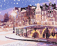 Картина по номерам Сказка зимнего Амстердама, в термопакете 40*50см, ТМ Brushme, Украина