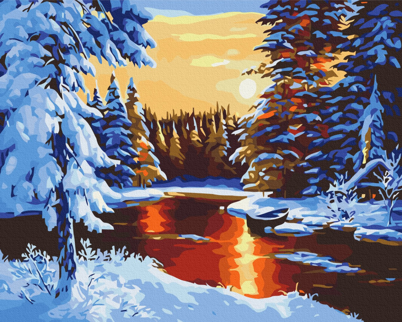 Картина за номерами Казкова зима, в термопакете 40*50см, ТМ Brushme, Украина