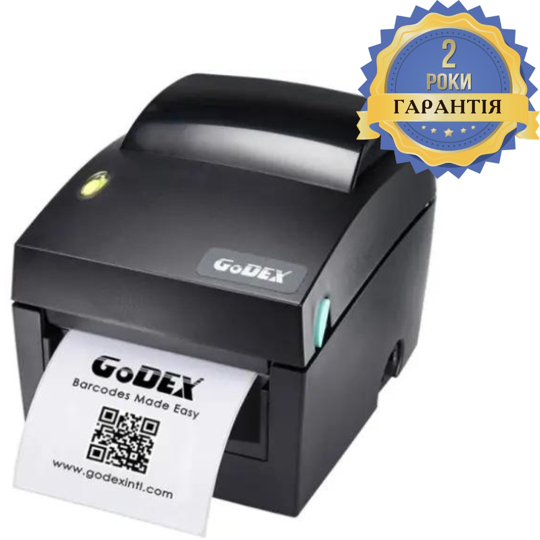 Принтер етикеток Godex DT4x, USB + RS-232 + Ethernet