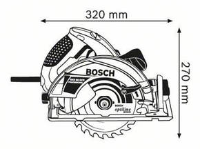 Ручна циркулярна пилка Bosch GKS 65 GCE Professional (0601668900), фото 2