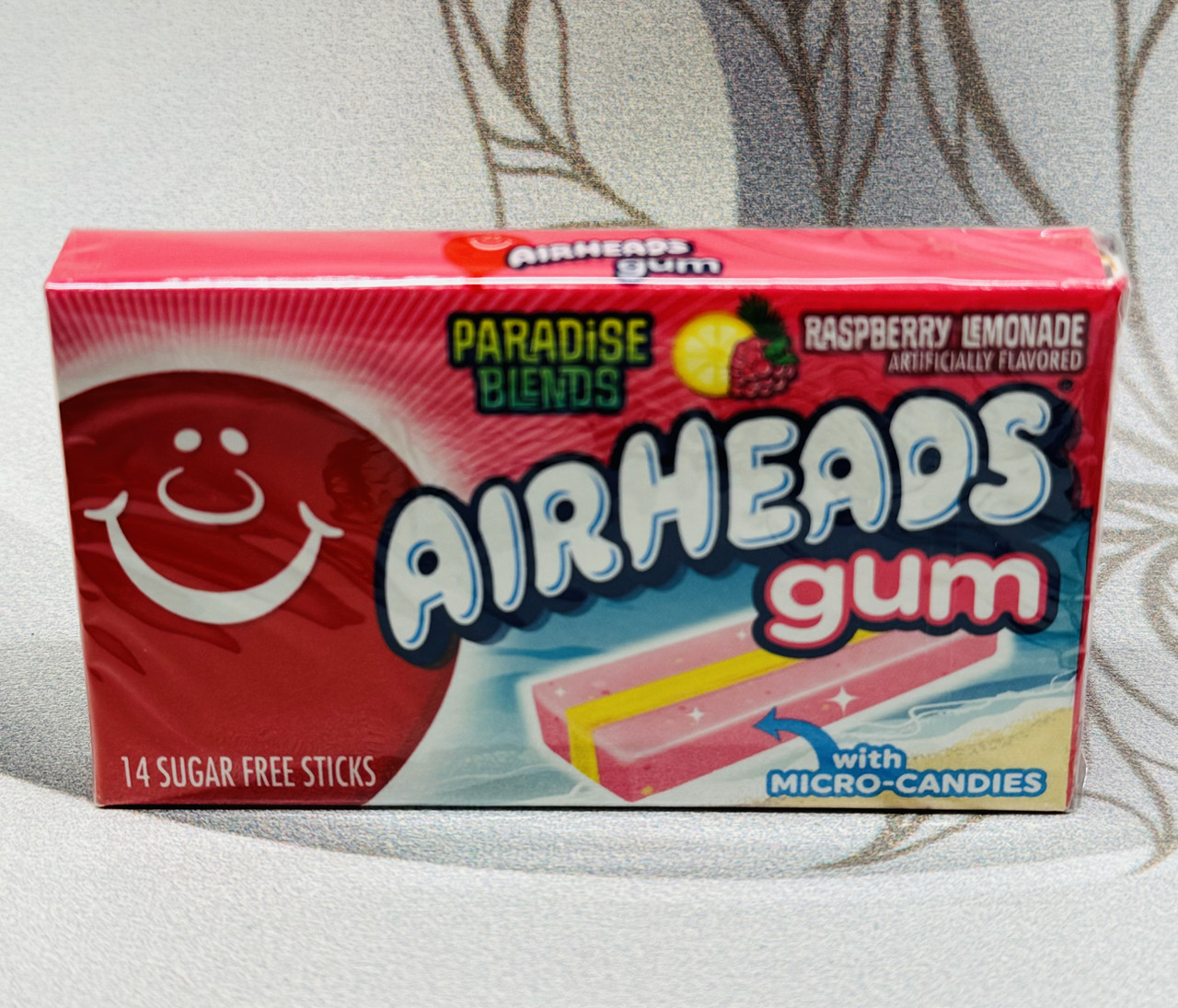 Жувальна гумка без цукру AIRHEADS Gum Raspberry lemonade