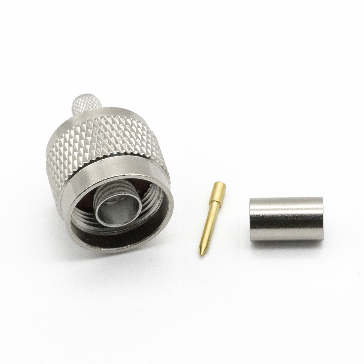 Роз'єм N type Male (тато) обтискний на кабель RG-59 РК-75-3 SYV-50-4 KSR-240 LMR-240, конектор N типу вилка штекер, фото 1