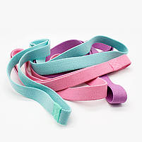 Набір гумок для фітнесу AOLIKES RB-3607 3 шт Green+Pink+Violet 4 шт., фото 9