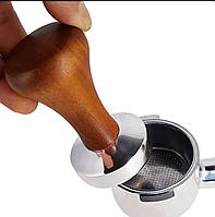 Темпер для кави 53 мм із дерев'яною ручкою Coffee Тamper