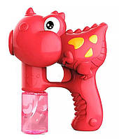 Пистолет с мыльными пузырями Bubble Dinosaur Gun Красный