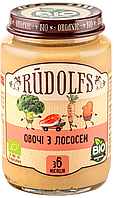Пюре Rudolfs Лосось с овощами органическое от 6 месяцев 190 гр