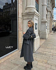 Пальто жіноче стильне кашемір oversize 42-46 "LUCY", фото 6