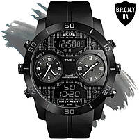 Часы SKMEI 1355 наручные мужские с металлическим браслетом, черные