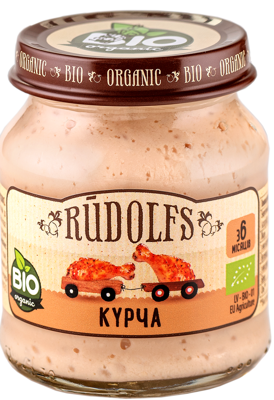 Пюре Rudolfs Курча органічне від 6 місяців 120 гр