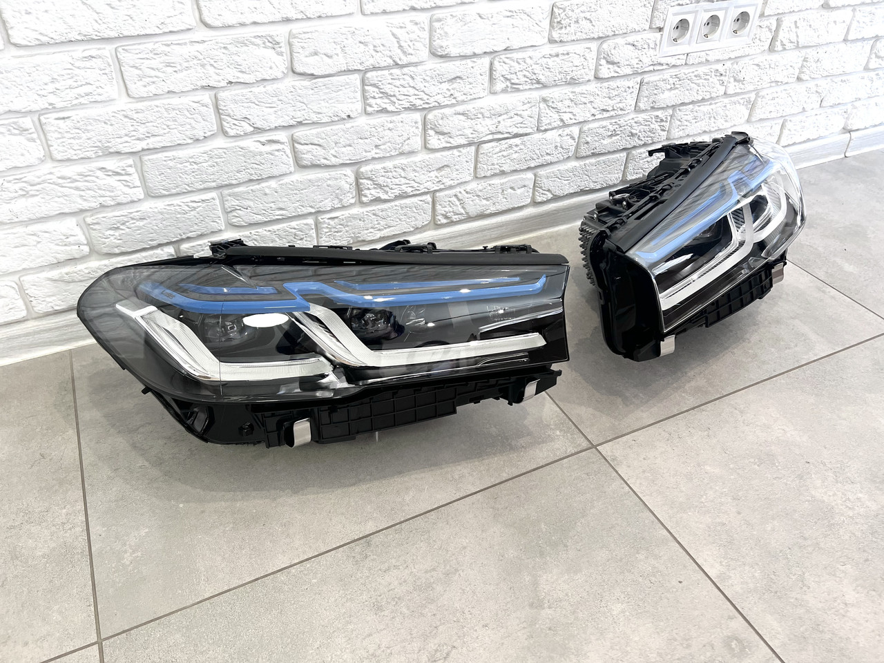 Фари-стиль Laser CHROME LCI 2020+ рестайлінг для BMW G30 / G31 2016-2020 2 шт. із заміною бампера на 20+