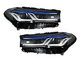 Фари-стиль Laser CHROME LCI 2020+ рестайлінг для BMW G30 / G31 2016-2020 2 шт. із заміною бампера на 20+, фото 4