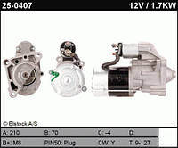 Стартер CS373, 12V-1.7kW-10/11t, на Citroen Berlingo, BX19, Peugeot 205, Fiat - 1.9, 2.1 TD