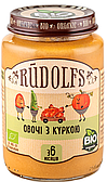 Пюре Rudolfs Овочі з куркою органічне від 8 місяців 190 гр