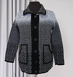 Жіночий кардиган жакет на гудзиках з відкладеним коміром (з 48 по 58 р)