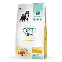 Корм сухой OPTI MEAL для взрослых собак больших пород (от 25 кг) - КУРКА 12 кг