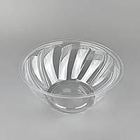 Салатник з кришкою 1200 мл пластиковий (прозорий низ,прозорий верх) (1/уп/25шт)