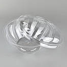 Салатник з кришкою 1200 мл пластиковий (прозорий низ,прозорий верх) (1/уп/25шт), фото 2