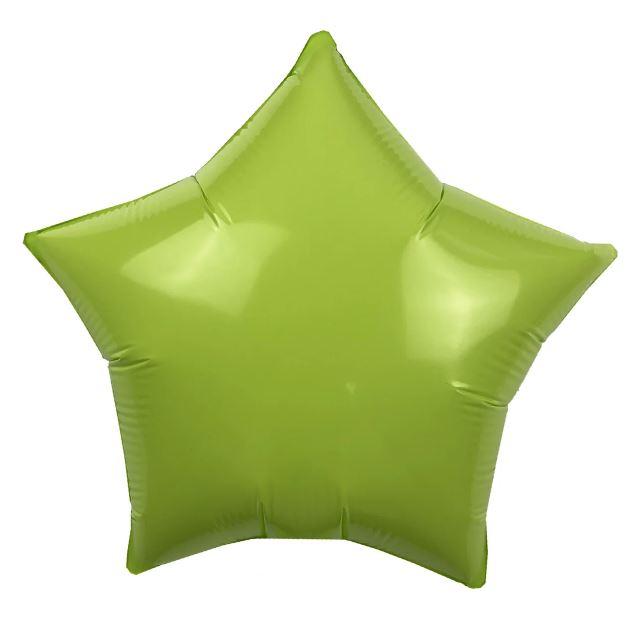 Фольгована кулька "Зірка" салатова макарун 18"(45см) 1шт.