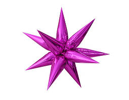 Фольгована кулька "3D зірка" малинова (65х65см) 1шт.