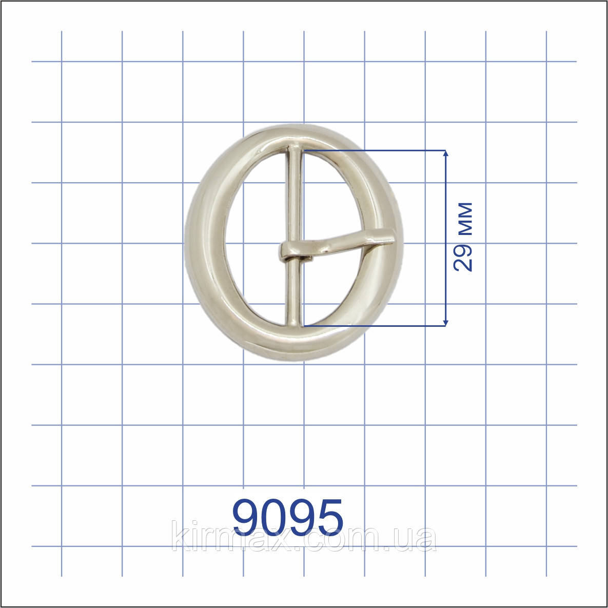 Пряжка 9095 нікель 29мм