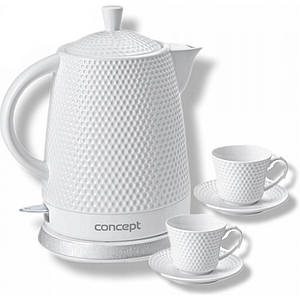 Керамічний електричний чайник Concept RK-0040 із двома чашками електрочайник 1500 Вт