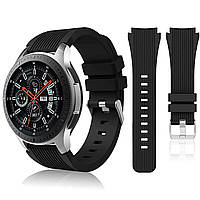 Ремешок BeWatch шириной 22 мм для Samsung Galaxy Watch 46mm \ Gear S3 Черный (1022101) UM, код: 1286249