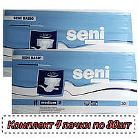 Підгузники для дорослих Seni Basic M (Medium) / комплект 4 пачки по 30шт. / Сені №2 (75-110см)