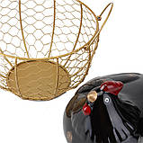 Вазочка "Чорна курочка" 21х24 см (кераміка), фото 2