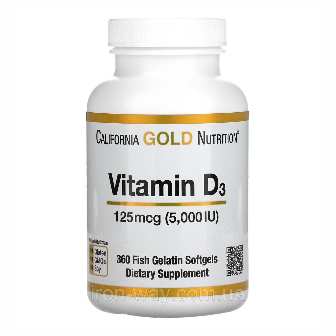 Vitamin D3 125mcg (5000IU) - 360 fish softgels